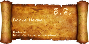 Borka Herman névjegykártya